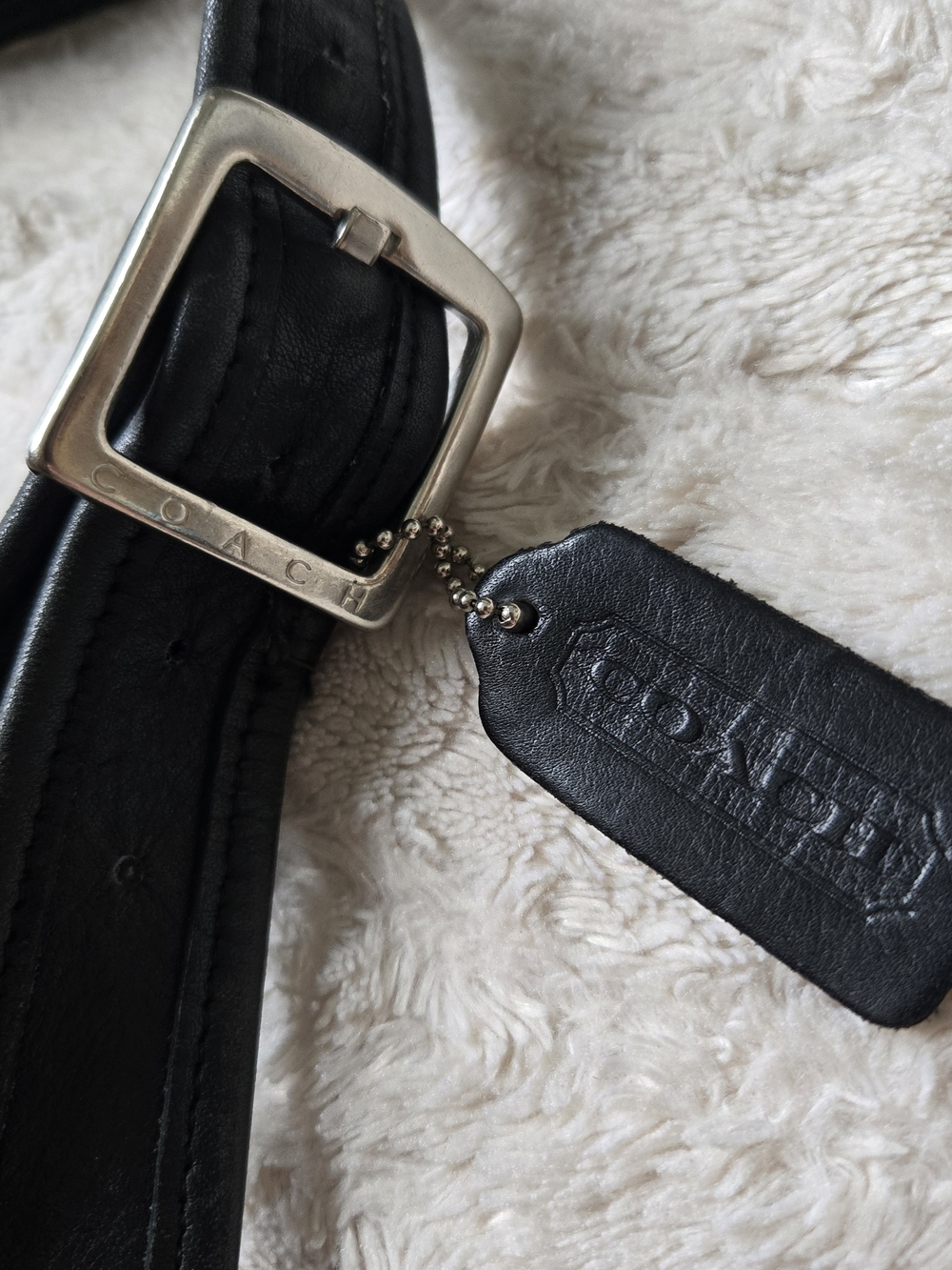 Vintage Coach Black Leather Men's Messenger Bag - Picture 4 of 9